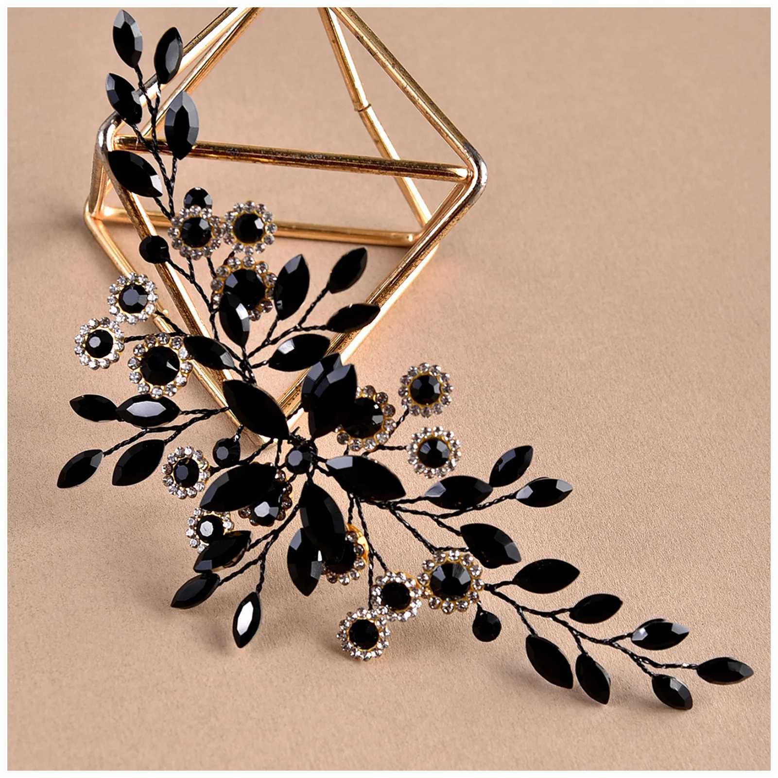 Blue Rhinestone Flower Bridal Hair Combs Wedding Headwear Brides Hair Accessories Party Hair Jewelry Fashion Bridesmaid Tiaras Z250605