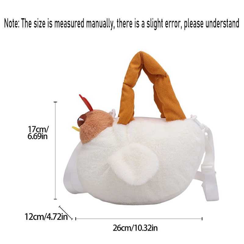 1pcs Womens cross bag fashion Cute stuffed Shoulder Bag Big Rooster Handbag Crossbody Bag handbag M250606