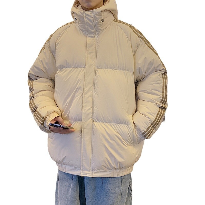 Ddmyoutdoor Winter Thick Hooded Breadms Cotton Jackets Men S American Korean Edition Warm And Casual Versatile Solid Color Jacket Jackets