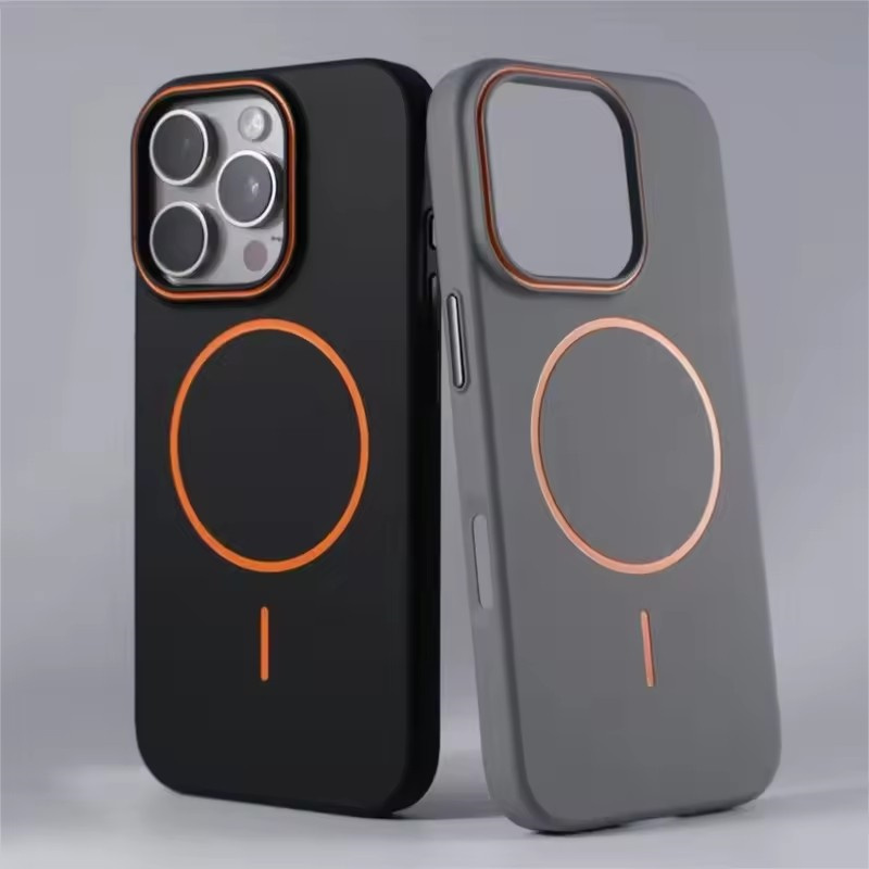 Ultra Thin Simple Hit Color Magnetic Phone Case for iPhone 16 15 14 Plus 13 12 11 Pro Max Matte Wireless Charging Hard Magsafe Cover