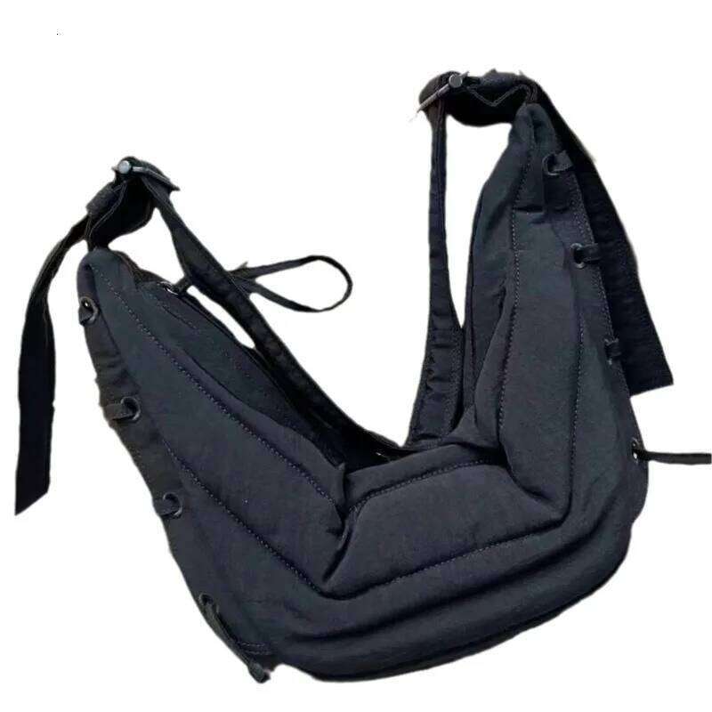 LE Nylon Wandering Men And Women Dumplings Shoulder Messenger Croissant Chest Bag Couple