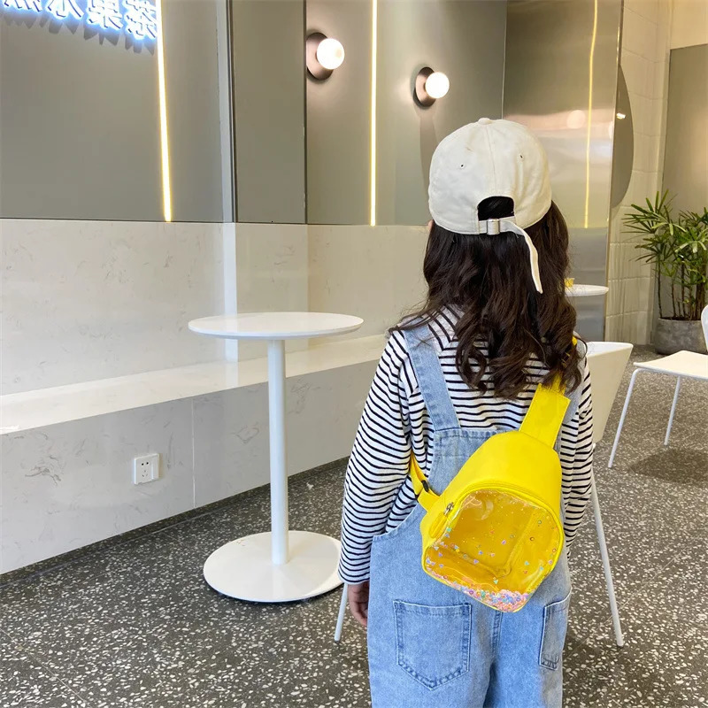 Fashion Childrens Solid Color Transparent Crossbody Bag Shoulder Travel Sports Girl Cute Gifts 250605
