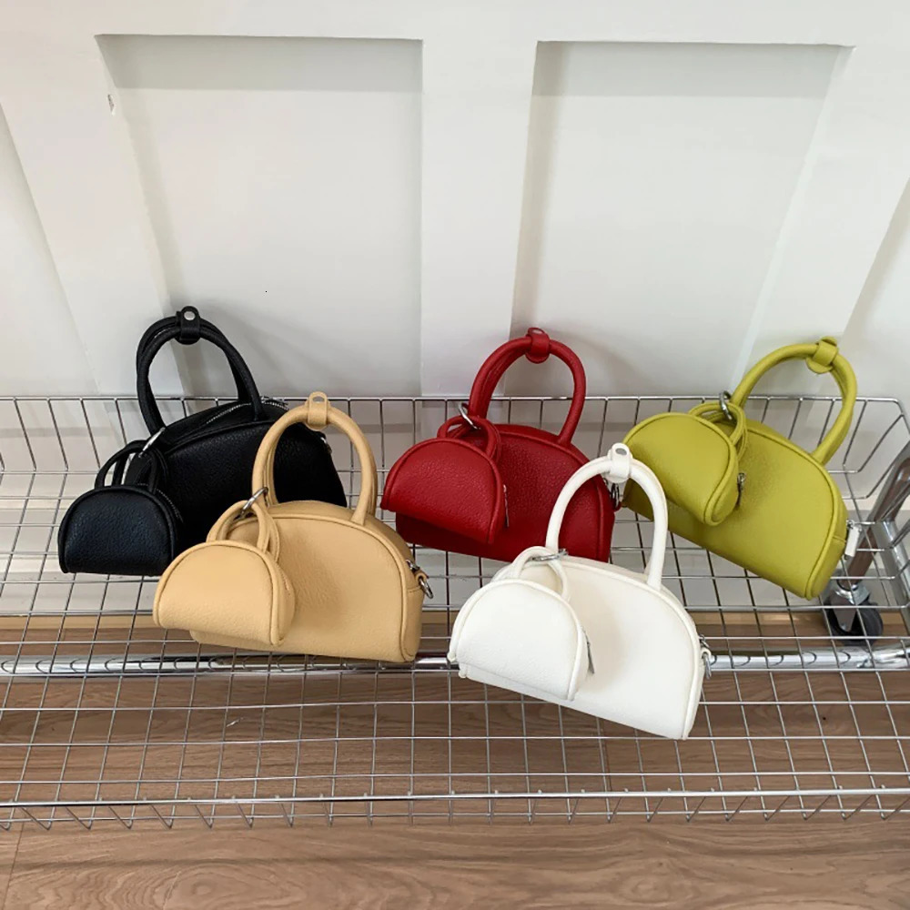 Korean Solid Color Handbags for Women Spring Summer Green Zipper Delicate PU One Shoulder Bag Casual All-Match Crossbody Bags 250605
