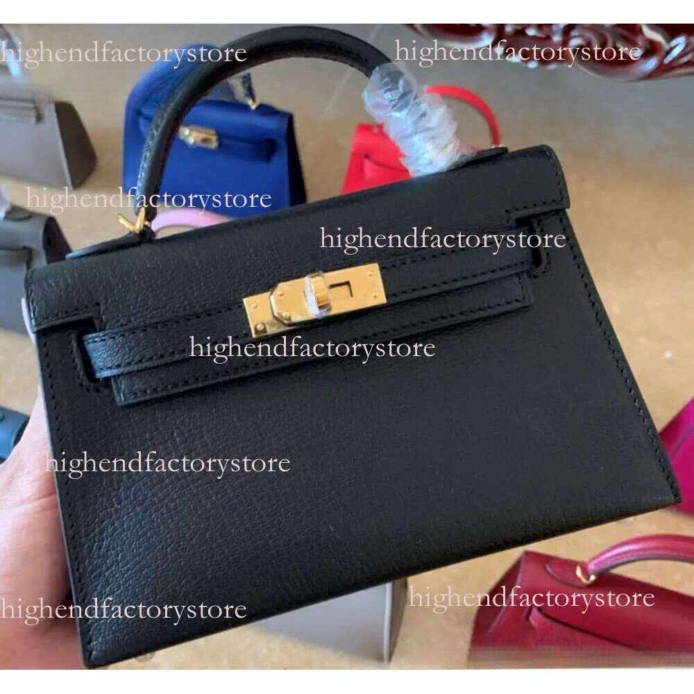 2025 mini totes Deisgners shoulder bag handbag handmade quality black chevre leather purse lamb skin wax e ing many colors to choose