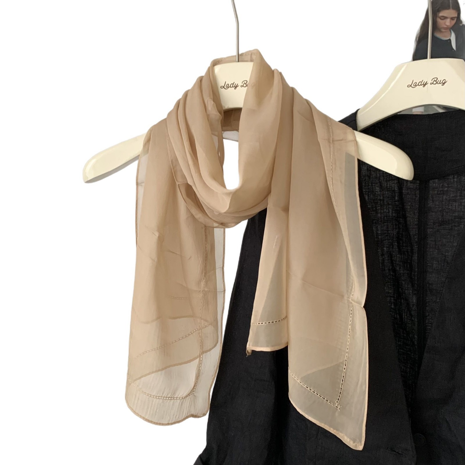 K938 Summer long sunscreen shawl solid color thin chiffon scarf long Korean women's spring and summer temperament neck protection scarf