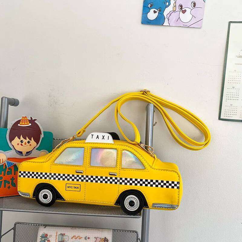 Funny Taxi Design Crossbody Bags For Women Fashion Car Shaped Shoulder Bag Girls Tote Haruku Handbags And Purses 2024