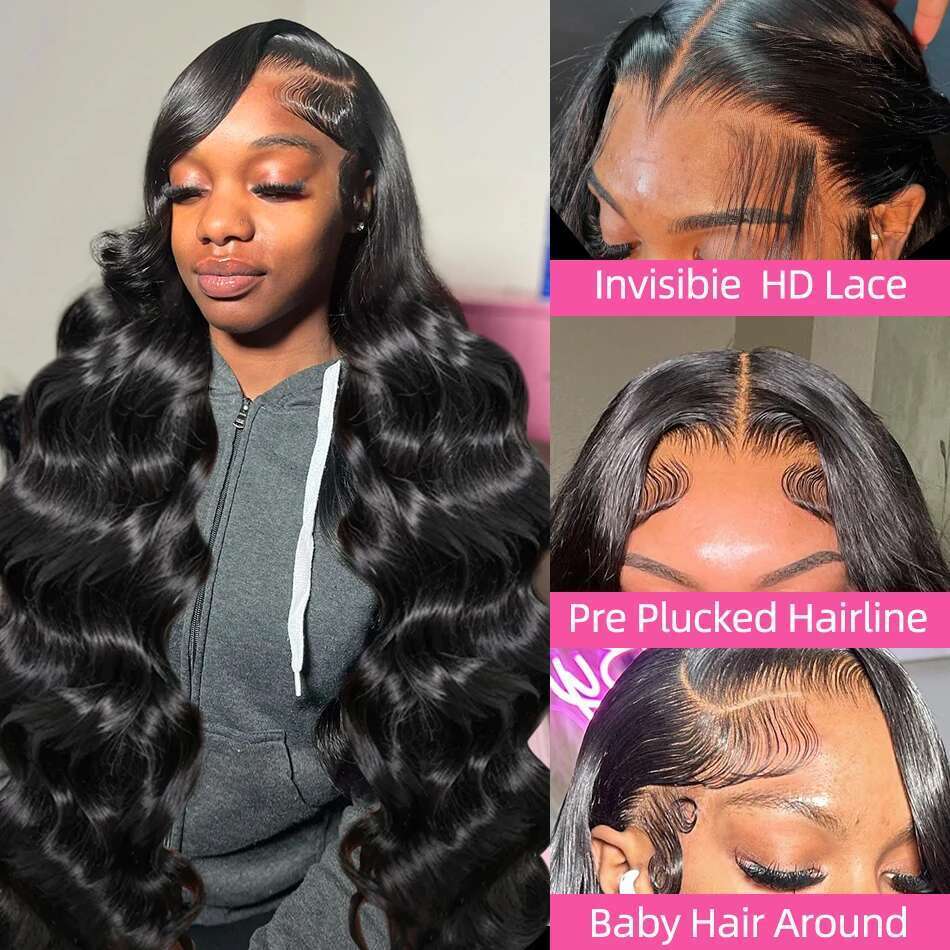 Cutebla 30 40 Inch 13x6 Hd Lace Frontal Brazilian Body Wave Water 13x4 Human Hair Wigs For Women