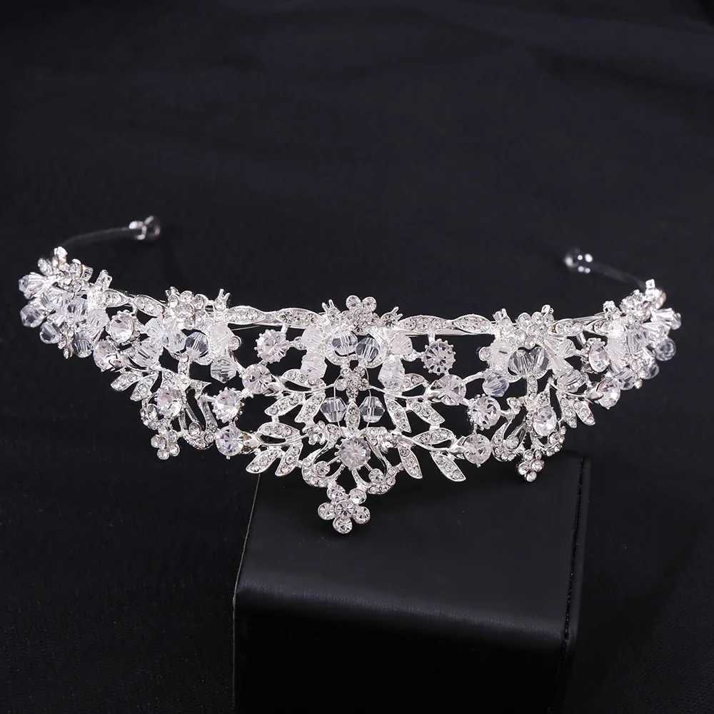 Baroque Luxury Crystal Bridal Tiaras Cubic Zircon Crown Rhinestone Pageant Diadem Headpieces Wedding Hair Accessories Z250605