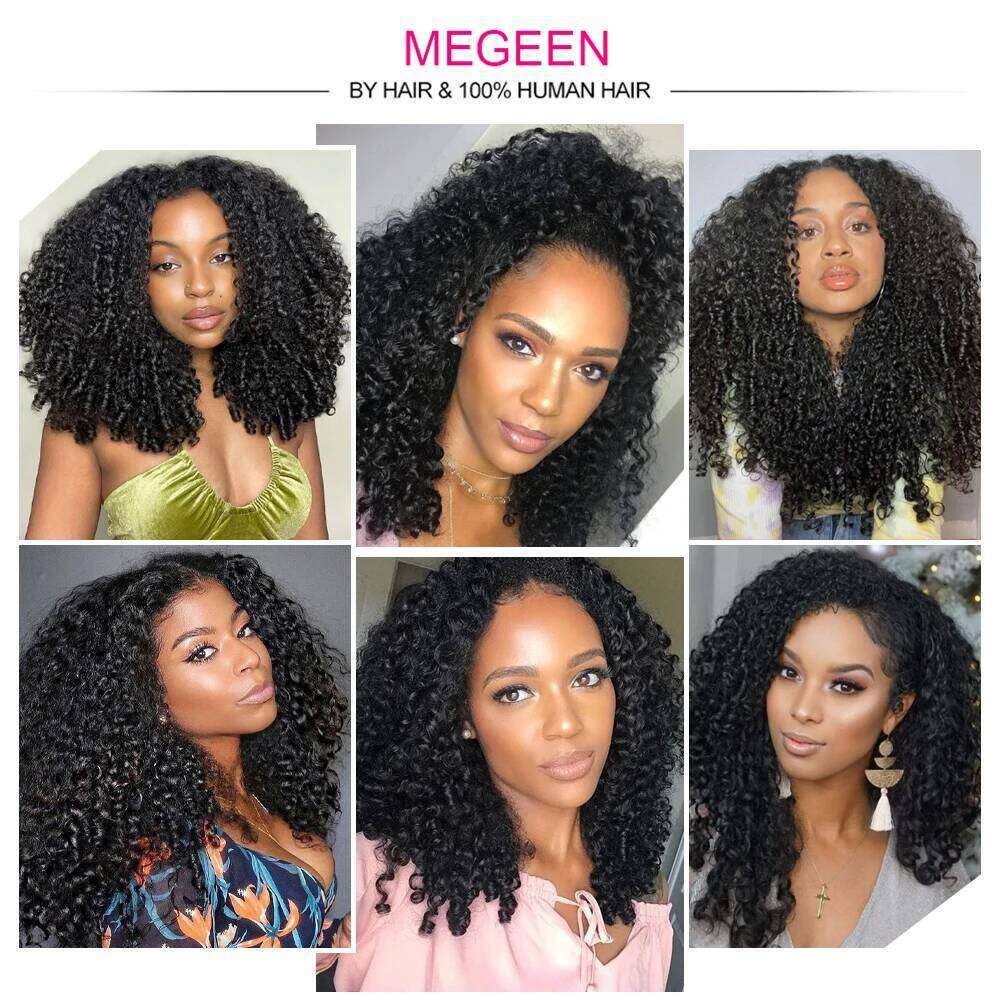 Megeen 15A Burmese Curly Bundles 5X5 Transaprent Lace Closure With 3 4 Raw Human Hair Extensions Deep Wave