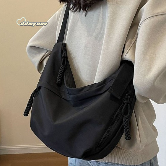 Trendy Oxford Cloth Crossbody Women 2024 New Casual Shoulder for Students Class Commuting Dumpling Bag ddmynov