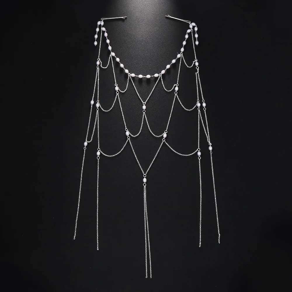 High-end Mesh Tassel Pearl Headband Hair Accessories High-end Bohemian Jewelry Headdress Dinner Accessories for Women Z250605