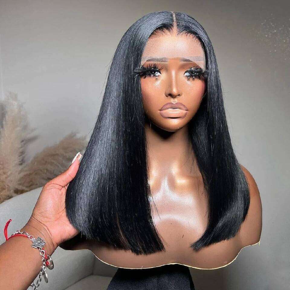 Raw Vieamese Unprocessed Cuticle Aligned Double Drawn 13x4Hd Human Hair Lace Front Wig Glueless Short Bob Wigs On Sale