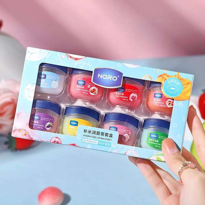 free shipping 4/6/8pcs Fruit Series Lip Balm Set Moisturizing Hydrating Non-sticky Anti-Cracked Lip Mask Vaseline Lip Balm for Lips Care
