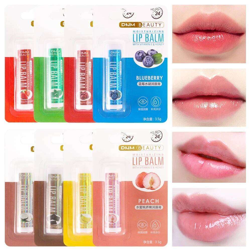 Fruit Balm Winter Fashion Moisturizing Oil Long-Lasting Clear Transparent Natural Aloe Lip Care Lipstick Makeup