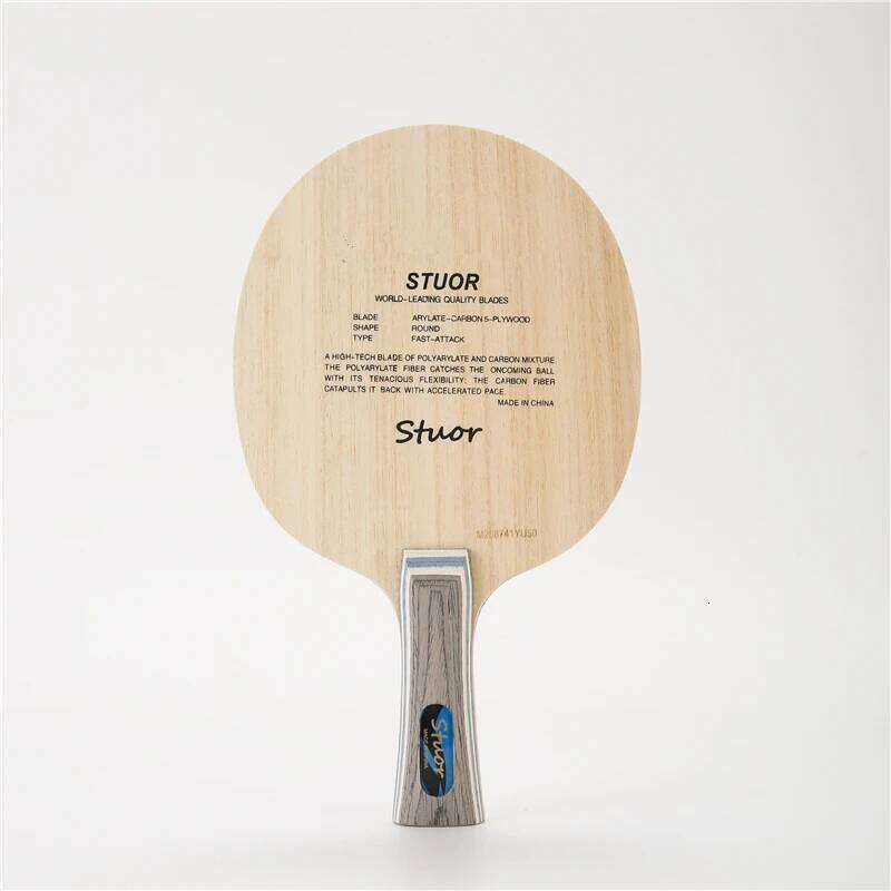 Stuor BLUE Carbon Fiber Lightweight Ping Pong Racket Blade Accessories Table Tennis Paddles 5+2