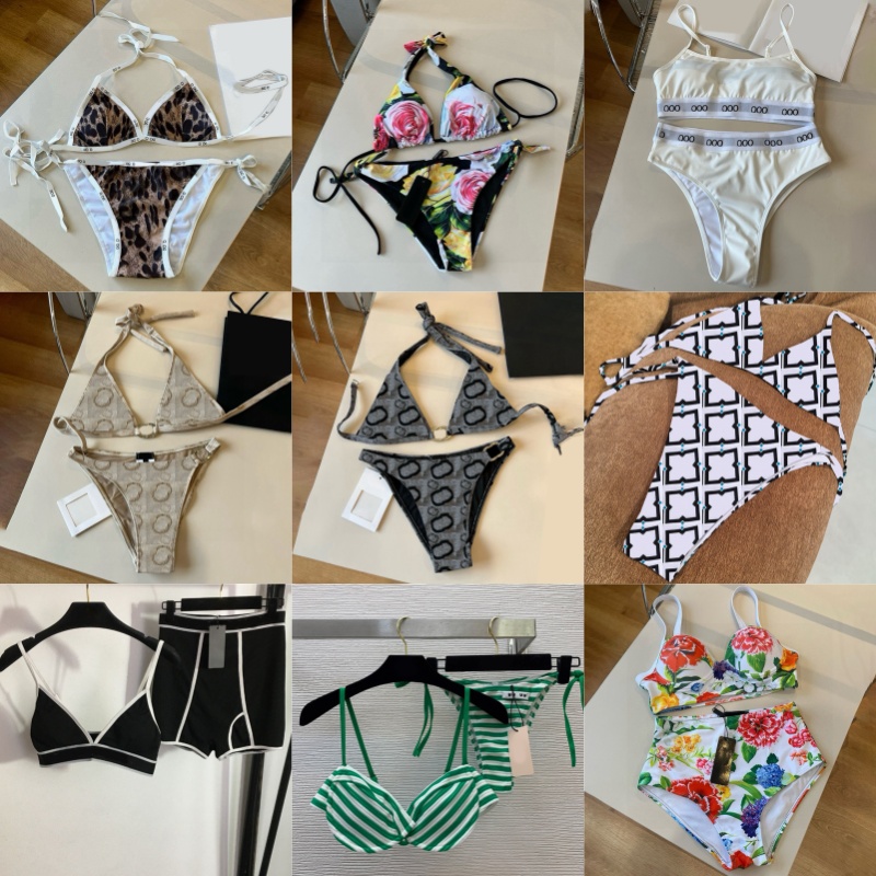 Designer Women Bikinis Swimwear Luxury Brand Beach Bra Boxers Set Black Split Bikini Swimsuits Summer Sexy Swim Pool Party Sun Bath Swimsuit