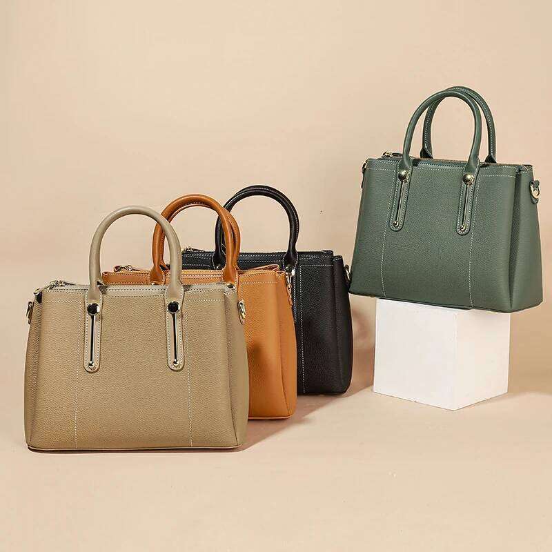 Designer Bags 2025 Women's Natural Cow Leather Shoulder Bag Female Fashion Designer Handbags Ladies Retro Cowhide Tote Crossbody Bags Girls Luxur