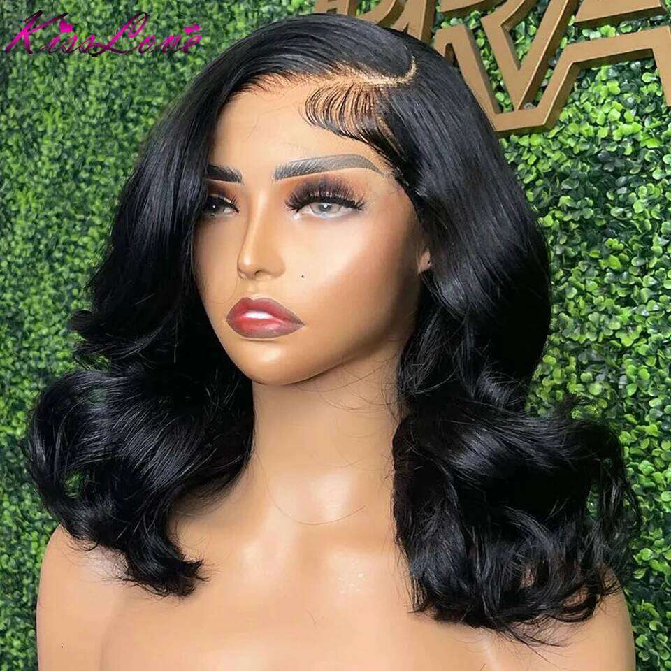 Body Wave Wigs Transparent HD 5x5 Closure Short 13x4 Lace Front Human Hair Bob Wig For Black Women
