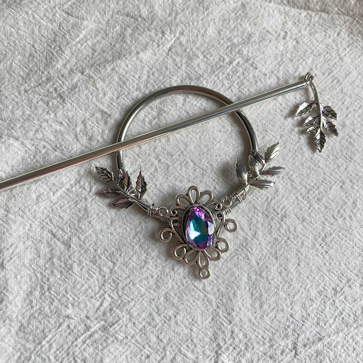 Boho Metal Branches Hair Pin Barrette Haircomb Woodland Clip with Moon Deer Antlers Witch Hairclip Pagan Elf Hair Jewelry Z250605