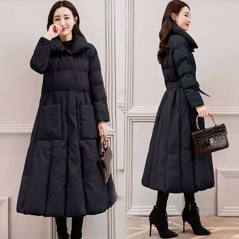 Winter Jacket Women Long Down Jackets Warm 2024 New Female's Casual Thick Quilted Cotton Puffer Coats Parkas Outwear