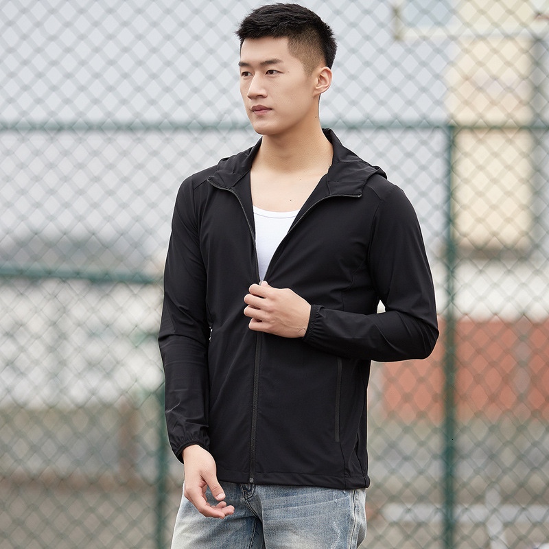 Ddmyoutdoor Elastic Men S Windbreaker Couple S Breathable And UV Resistant Sun Protection Suit Ice Silk Skin Windbreaker Jogging Suit