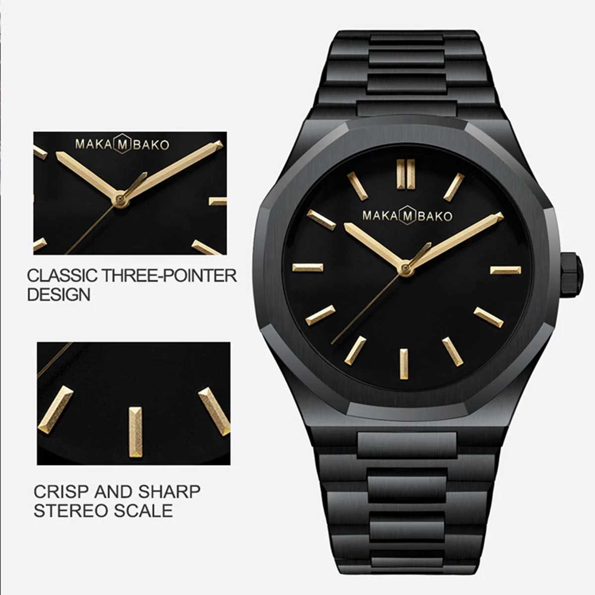 Business Men Watch Fashion Octagonal Stainless Steel Strap Japanese MIYOTA 2035 Quartz Clock Silver Black Casual Men Watch reloj Y250605