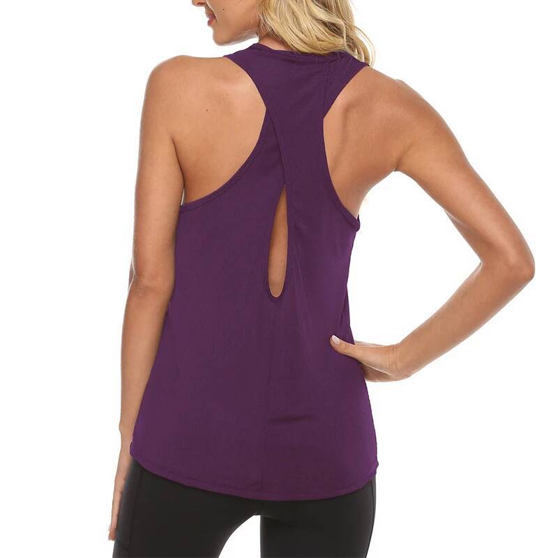 Sleeveless Top Activewear Athletic Vest s Open Back Yoga Stretch Sexy Blouse Sport Fiess Tank Tops