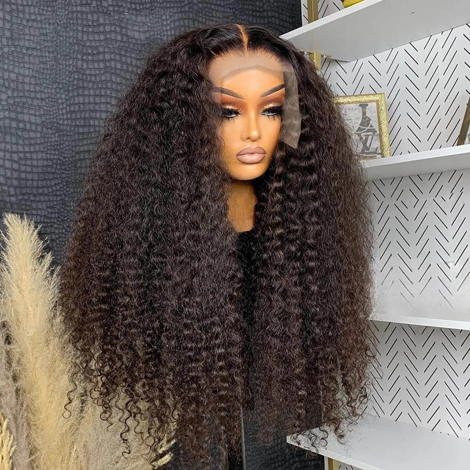 13x6 Hd Lace Frontal Wig Deep Wave 250 Density Curly Human Hair Preplucked Water Wave Front Wigs For Black Women Brazilian Synthetic