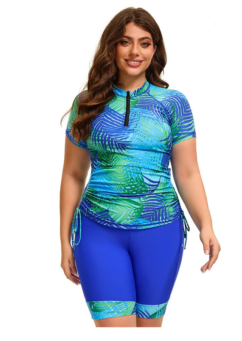 Womens Plus Size Tankini Swimsuits with Shorts Two Piece Bathing Suit 250603