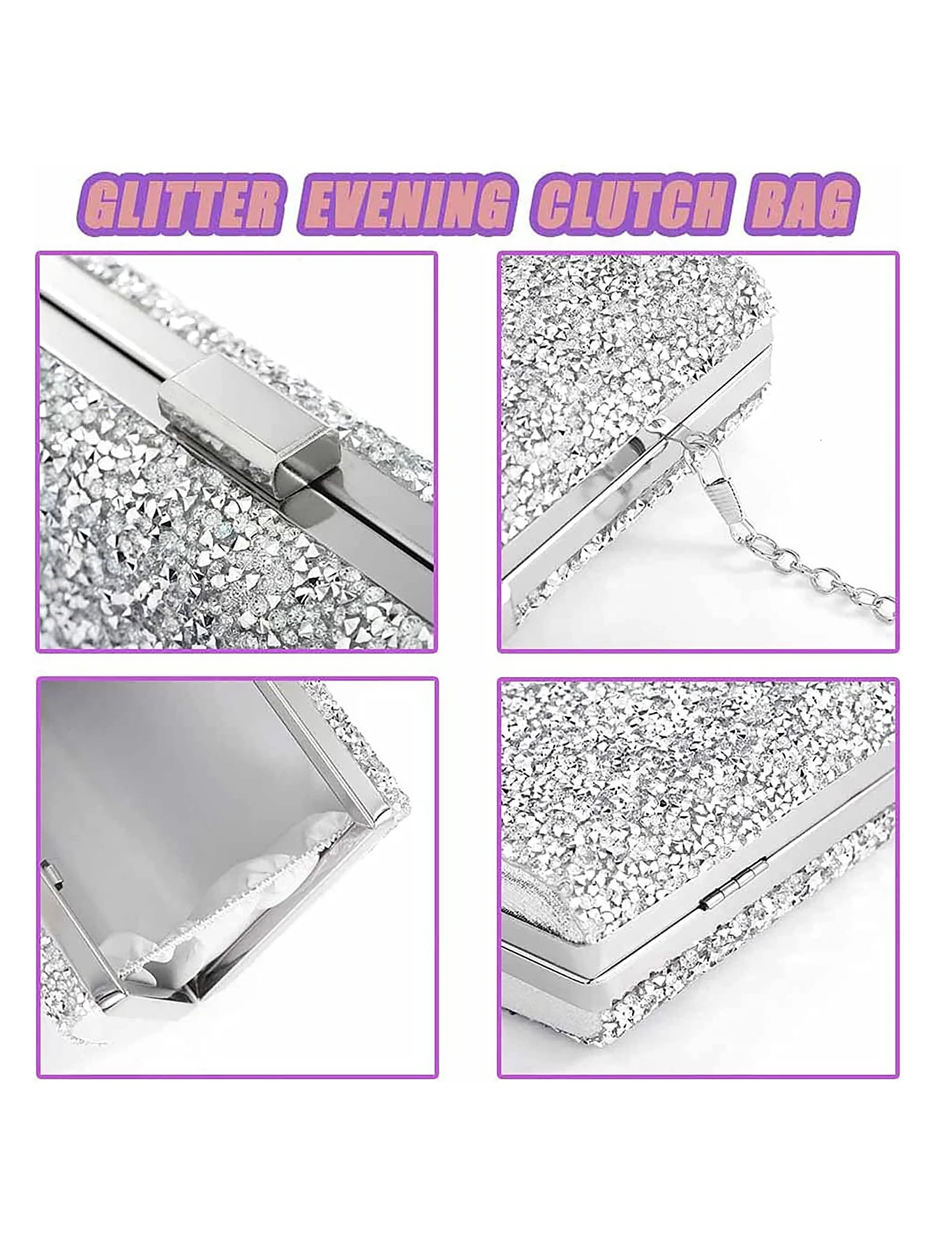 Sparkling Elegant Exquisite Dinner Party Handbag Water Diamond Crossbody Bag Womens Wedding 250528