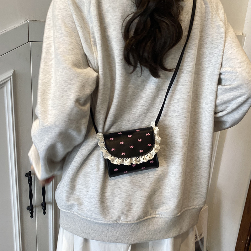 designer Mini Bag for Women Summer Niche Design Small Square Bag Lace Floral Pastoral Style Crossbody Korean Ins Shoul
