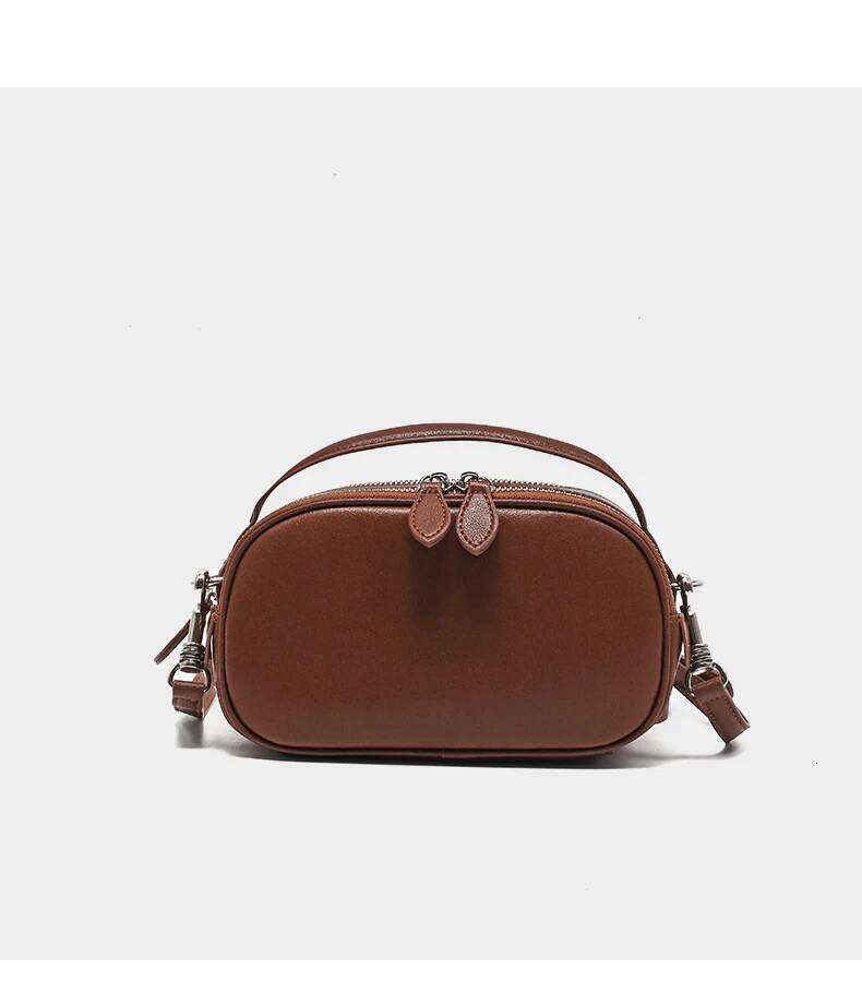 Designer Bags 2025 Women's Cow Real Leather Shoulder Bag Ladies Retro Soft Cowhide Handbags Female Fashion Design Cute Crossbody Bags Girls Luxur