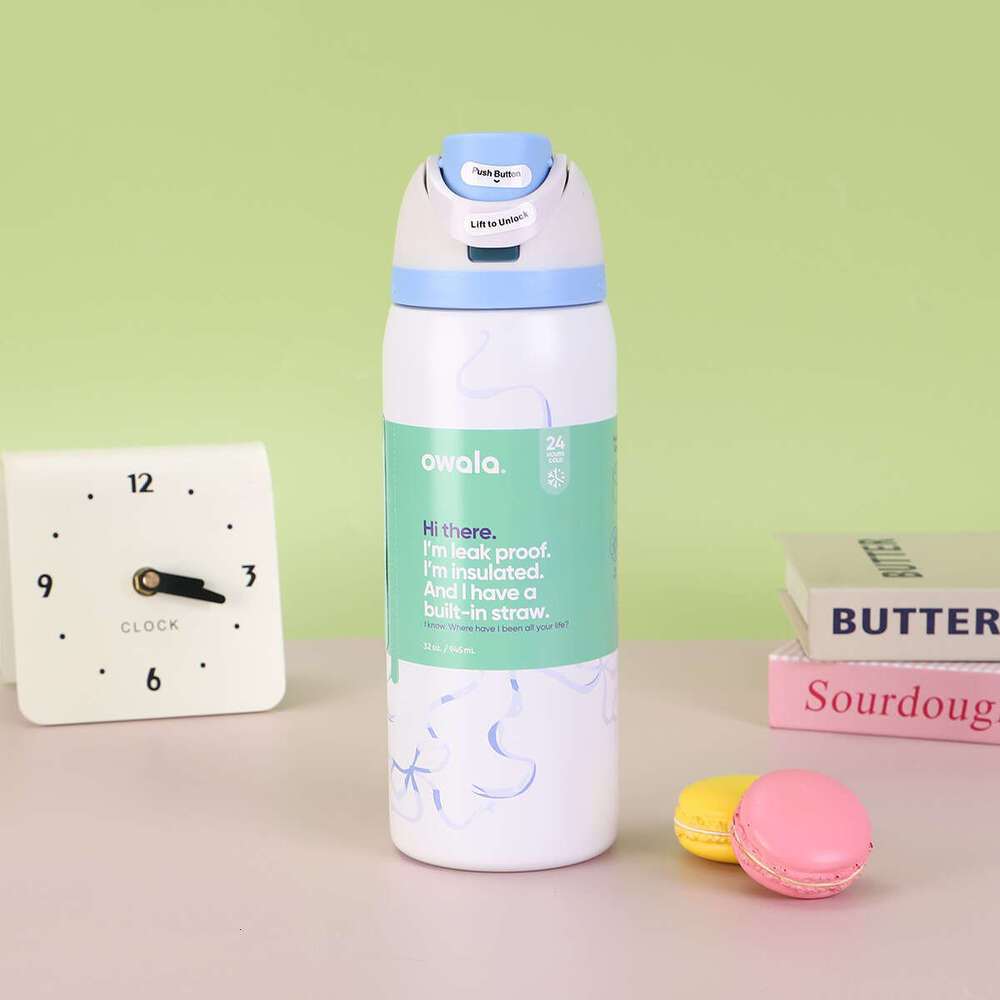 Owala FreeSip fruit stainless steel insulated cup, outdoor portable straw bouncing cup, kettle, water cup, new kettle