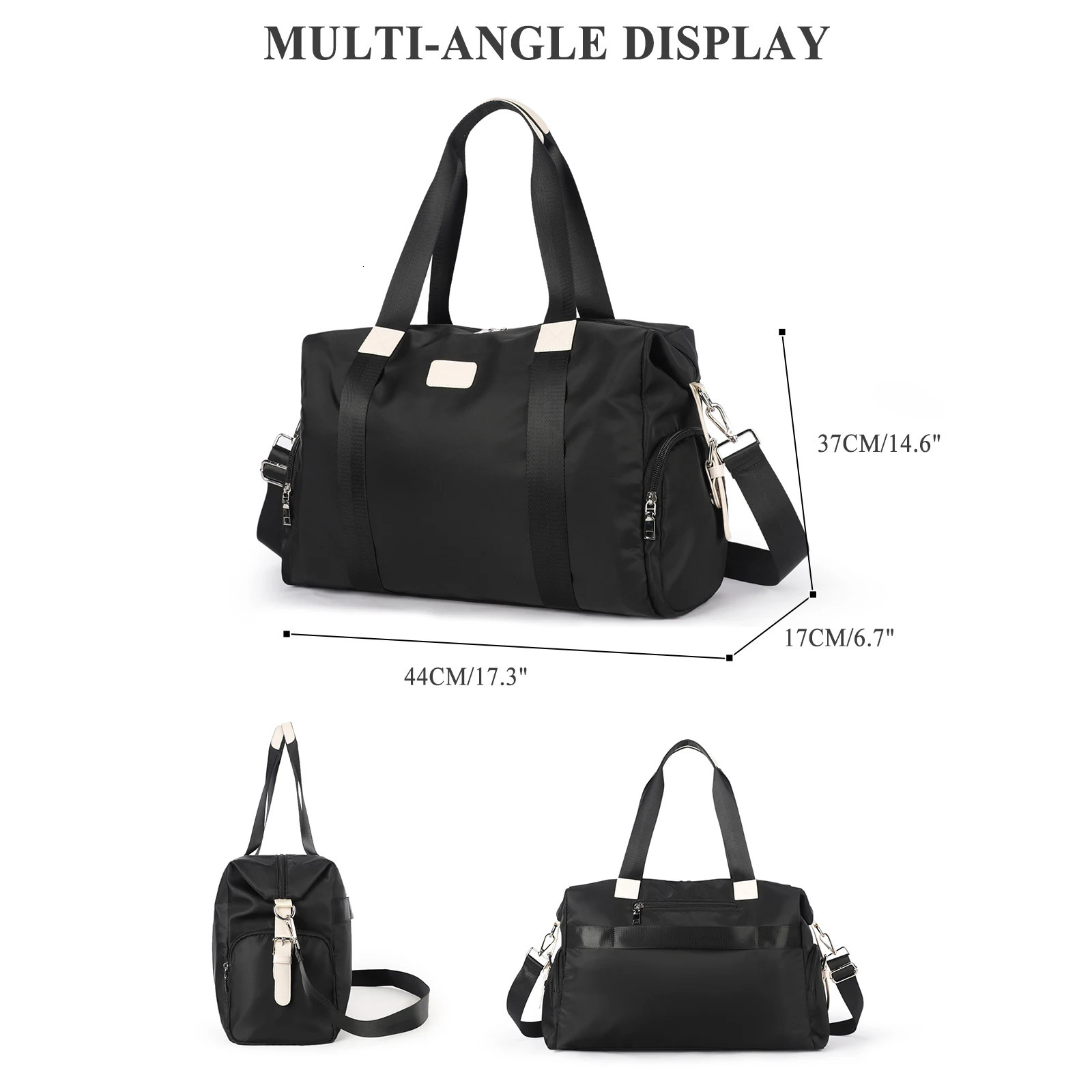 Exercise bag dry-wet separation large-capacity short-distance travel bag womens sports bag mens luggage bagblack 250605