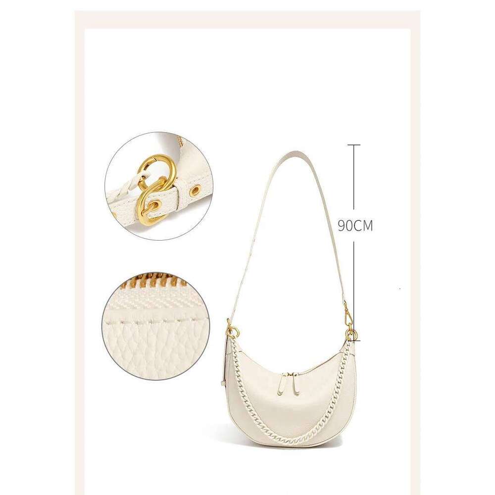 2025 New Genuine Leather Underarm for Women Fashion Shoulder High Quality Chain Crossbody Dumpling Bag