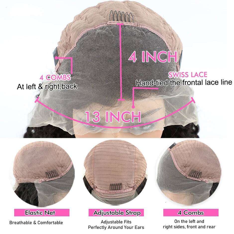 250% Density 13x4 HD Transparent Human Hair Wig For Black Women YAWAWE Body Wave Lace Frontal Wigs