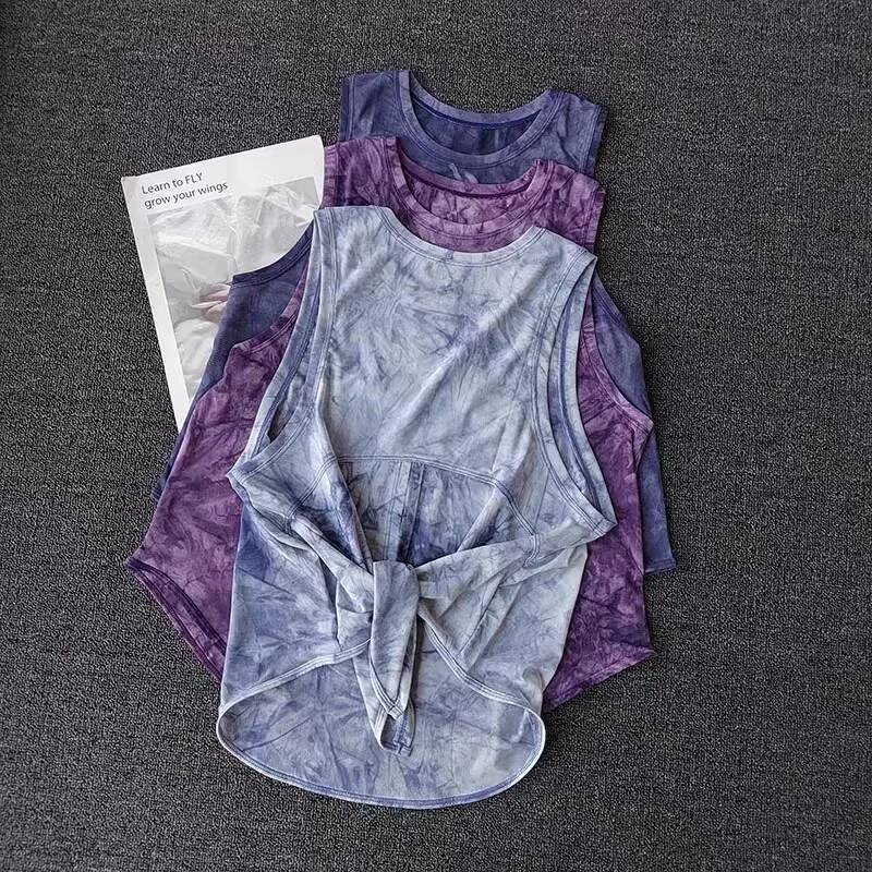 Sports Vest Women's Quick Drying Loose Running T-Shir Fiess Top Sleeveless Yoga Shirt Beautiful Back Breathable Mesh T-shirt