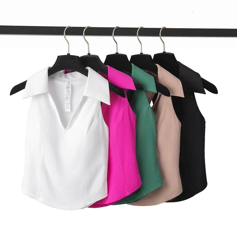 Sleeveless Fiess Yoga Shirt Women Summer Slim Fit V-Neckline Gym Running Top Breathable Quick Dry Sportswear Workout Clothes