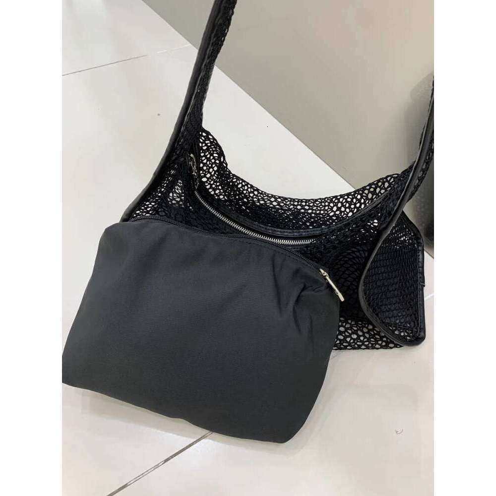 New Hollow Mesh Underarm Handheld Small Square Fashion Simple Beach Mother Bag
