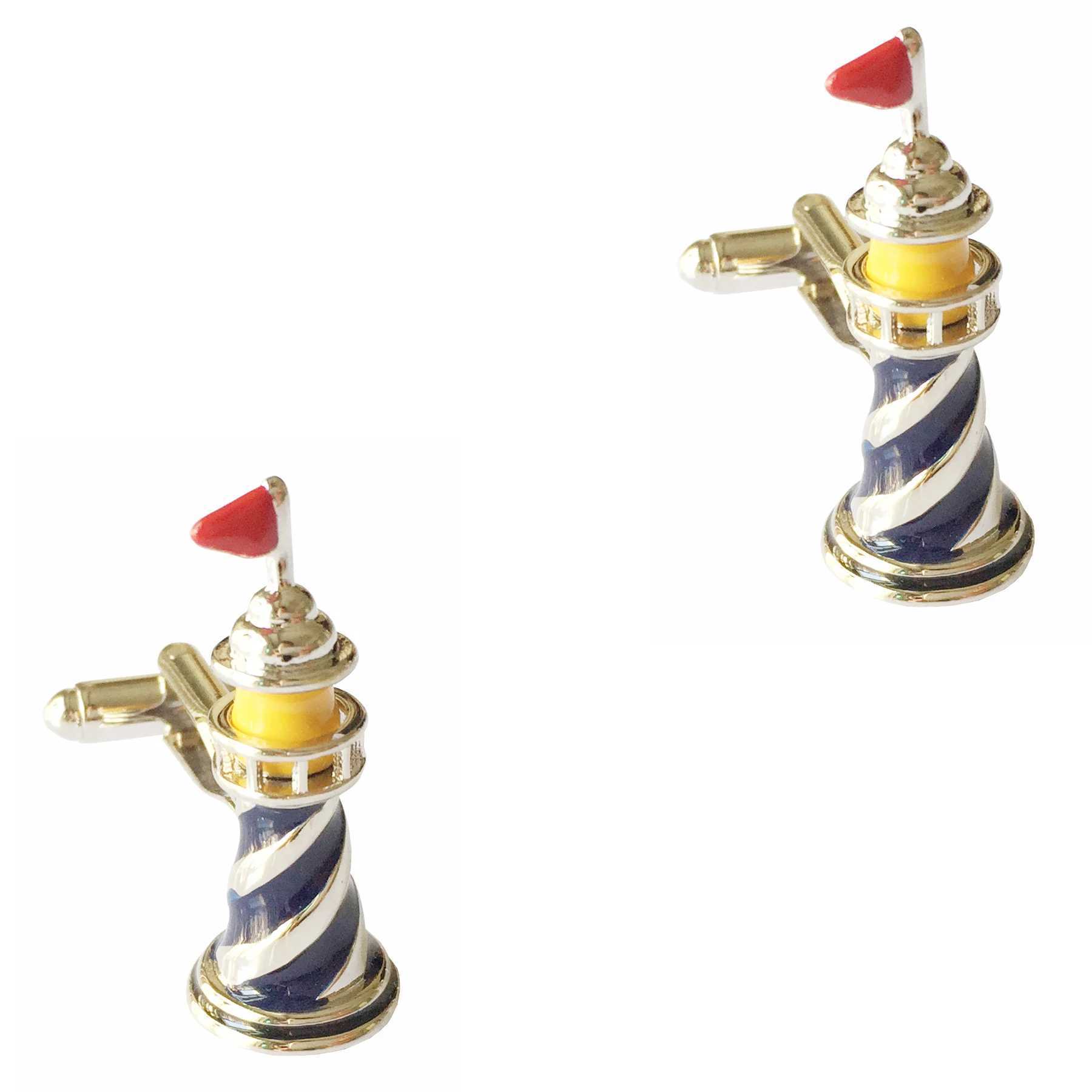4 Styles TZG Trendy Cufflink Mens Cuff Link Lighthouse 1 Pair Shipping W250606
