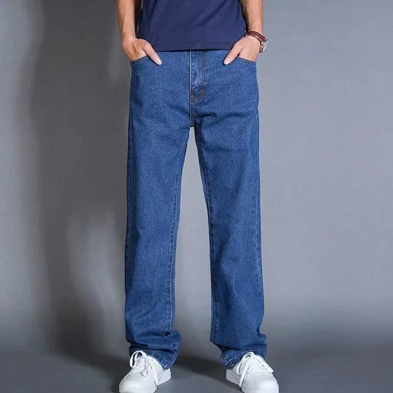 Mens Cowboy Pants Straight Trousers Oversize Wide Leg Mens Jeans Casual Summer Regular Original Harajuku Comfortable Washed Xs Z250605
