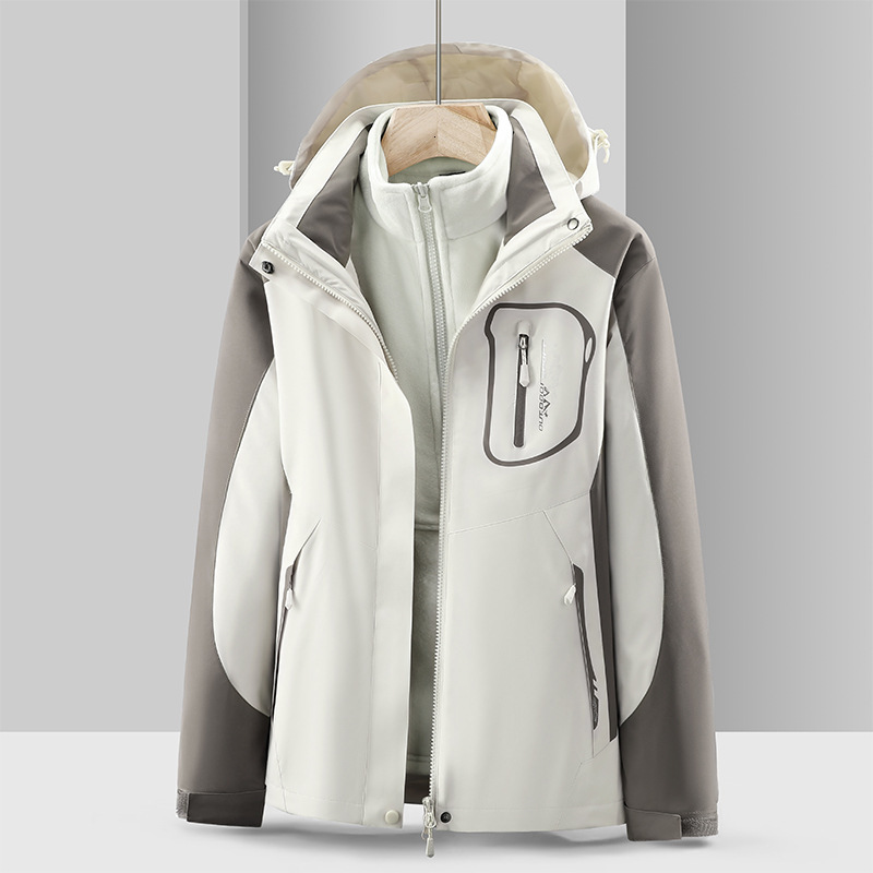 Ddmyoutdoor New Autumn And Winter Classic Mink Fur Assault Suit Men s In One Two Piece Set Couple Style Outdoor Three Proof Technology Jackets