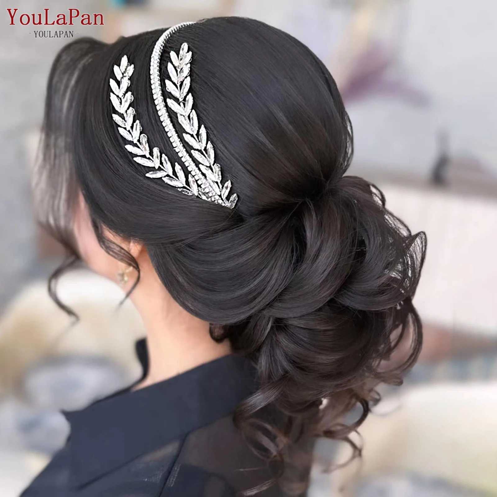 YouLaPan Rhinestone Headband for Bridal Handmade Wedding Hairband Crystal Woman Hair Hoop Bride Tiara Bridesmaid Headpiece HP528 Z250605