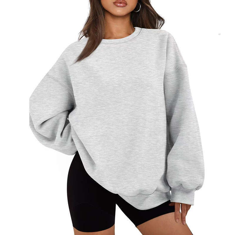 Spring Autumn Winter Unisex Loose Fit Sports Crewneck Pullover Sweatshirt Long Sleeve Casual Top B5