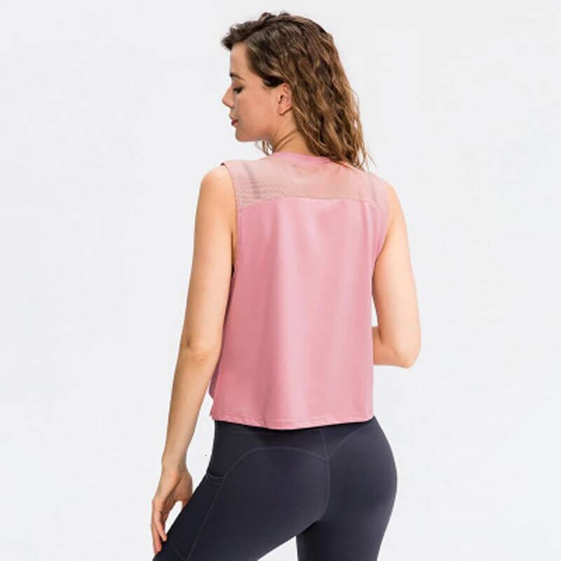 Summer Sexy Crop Fiess Yoga Tank for Women Quick Dry Solid Color Running Top Gym Workout Sport Shirt S-XXL