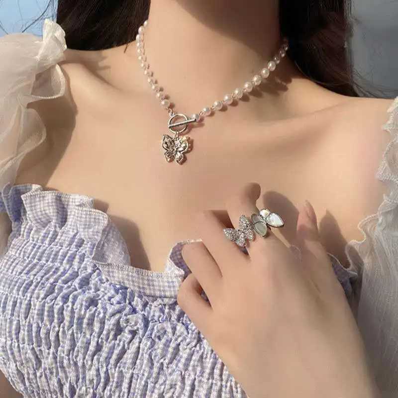 17KM Vintage Pearl Choker Necklace For Women Fashion Summer White Imitation Pearl Necklaces 2021 Trend Elegant Wedding Jewelry Y250605