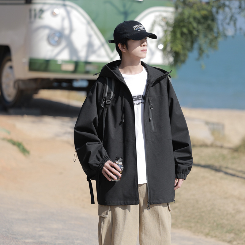 Ddmyoutdoor New Spring Autumn Men S And Women S Outerwear Jacket Trend Versatile Loose Casual Sports Hooded Versatile Jackets