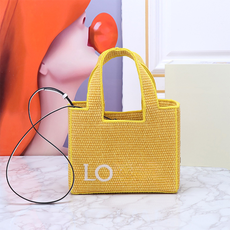 Shoulder Bags Designer Woven horizontal tote hand-held single shoulder diagonally crossing beach large capacity shopping bag