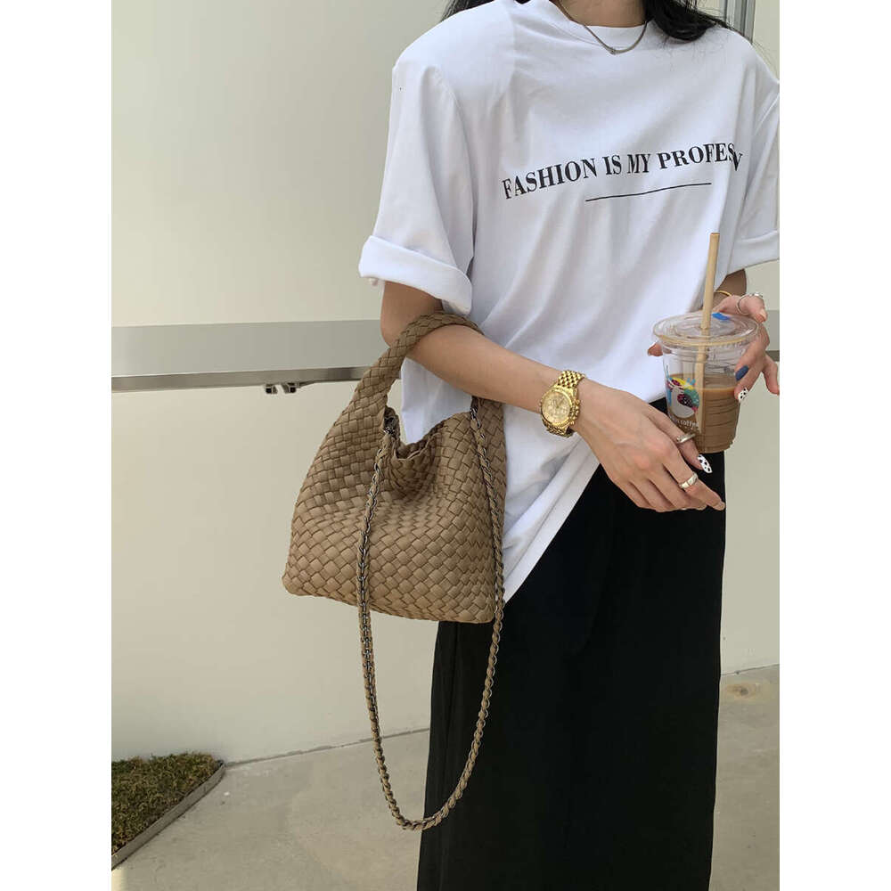 Nylon Fabric Handwoven Large Capacity Tote for Women New Handbag Chain Crossbody Bag