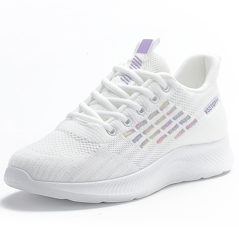 Casual Shoes Flyknit Women S Spring New Casual Soft Sole Lightweight Running Travel Shoes Breathable Sports Comfortable Ddmysaturn